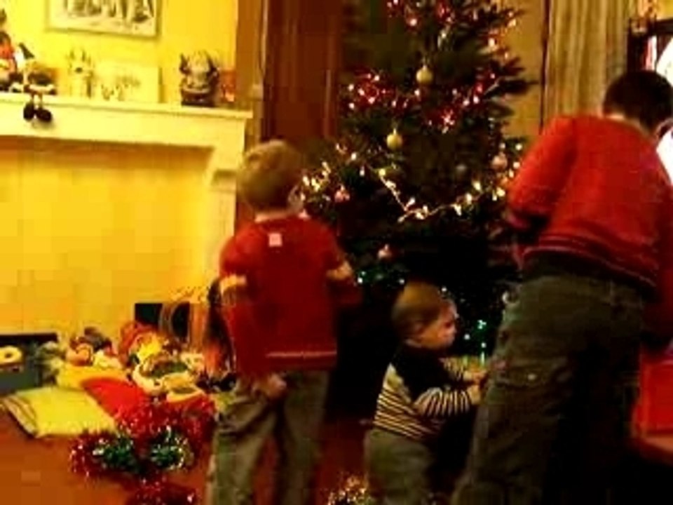La tribu fait le sapin...çà rigole pas...Noël 2007