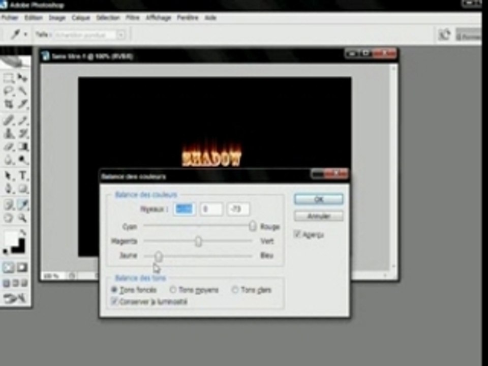 Tuto photoshop écriture en flame