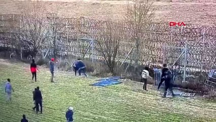 Yunan güvenlik güçlerinin göçmenlere ateş açtığı anlar kamerada