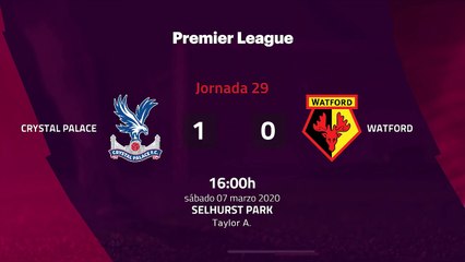Resumen partido entre Crystal Palace y Watford Jornada 29 Premier League