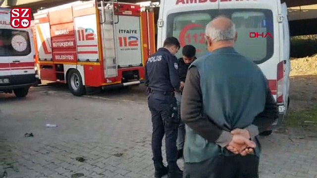 TEM'de zincirleme kaza: TIR ve otomobil viyadükten uçtu