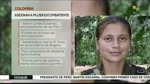 Colombia: asesinan a mujer excombatiente de las FARC