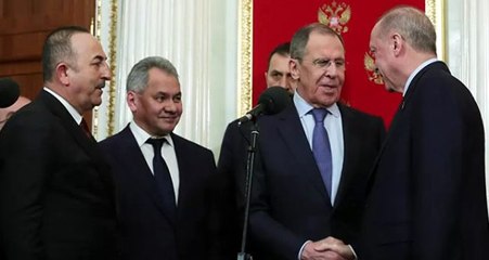 Rus Dışişleri, Lavrov'un Cumhurbaşkanı Erdoğan'a bu görüntüde ne dediğini açıkladı