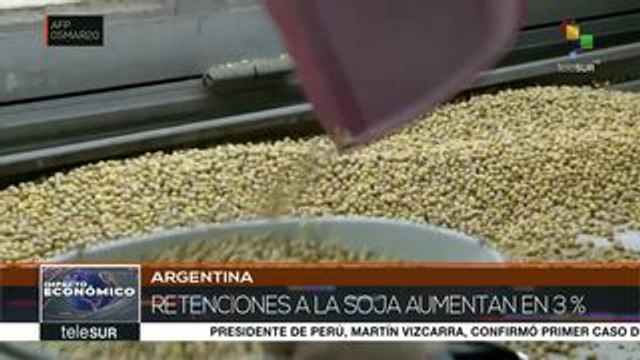 Argentina: retenciones a la soja aumentan en 3%
