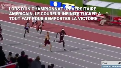 Tout les moyens sont bons pour gagner ... En tout cas, cet athlète l’a bien compris. 