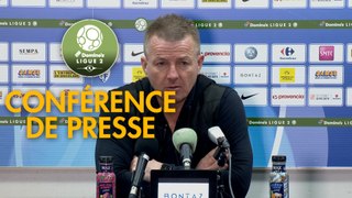 Conférence de presse Grenoble Foot 38 - Valenciennes FC (1-3) : Philippe  HINSCHBERGER (GF38) - Olivier GUEGAN (VAFC) - 2019/2020