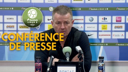 Conférence de presse Grenoble Foot 38 - Valenciennes FC (1-3) : Philippe  HINSCHBERGER (GF38) - Olivier GUEGAN (VAFC) - 2019/2020