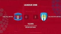 Resumen partido entre Carlisle United y Colchester United Jornada 37 League Two