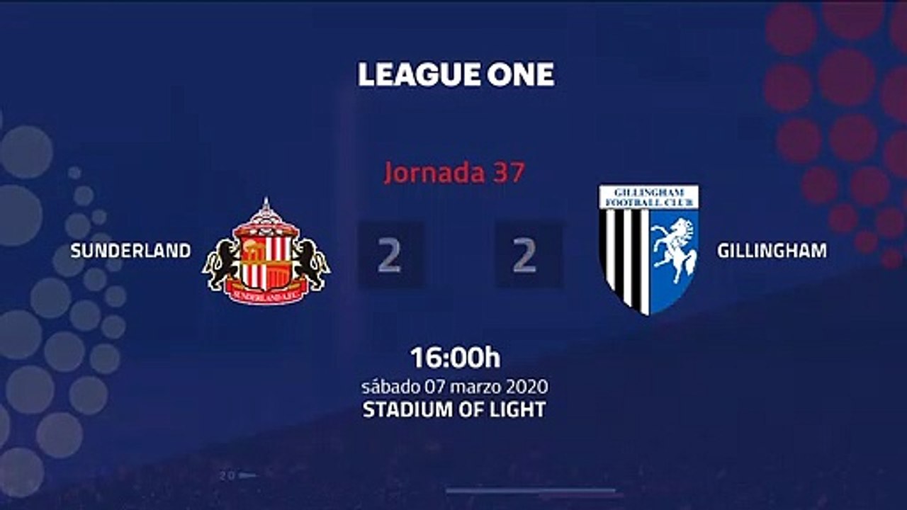 Resumen partido entre Sunderland y Gillingham Jornada 37 League One