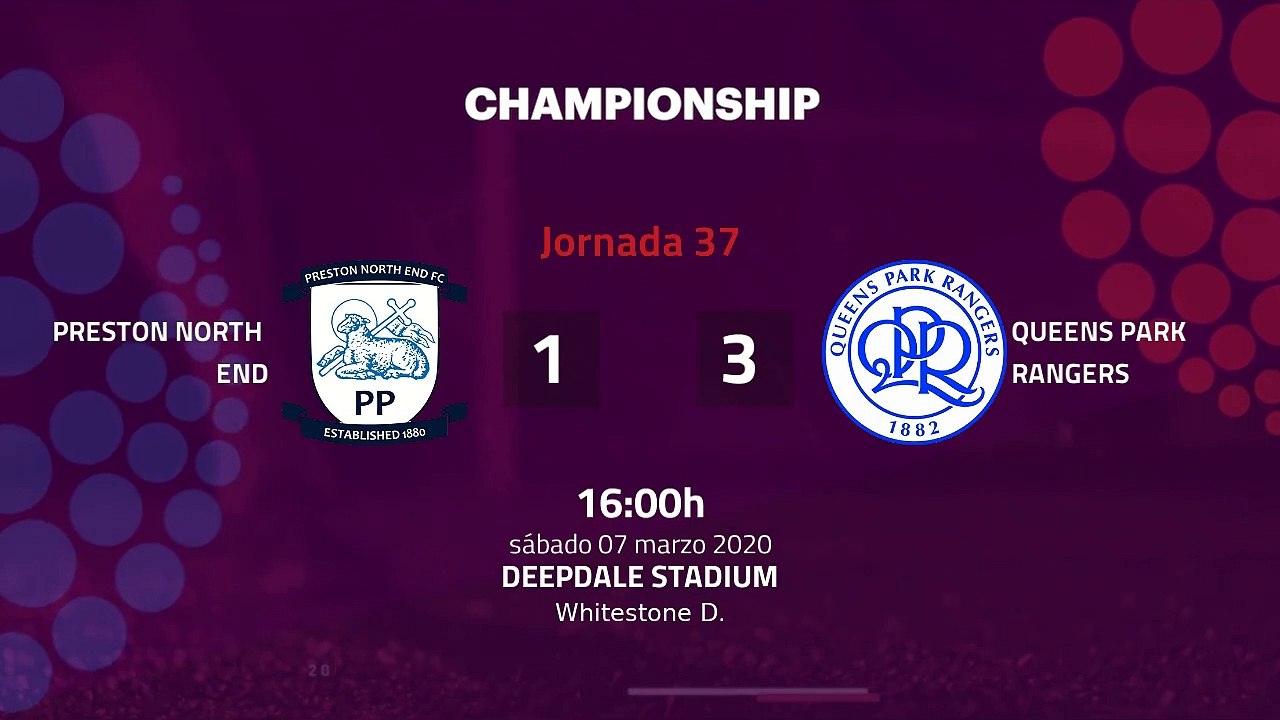 Resumen partido entre Preston North End y Queens Park Rangers Jornada 37 Championship