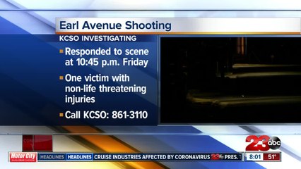 Shooting on Earl Avenue leaves one person injured