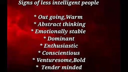 Know about your intelligence either less intelligent or more/sings of less intelligent and low intelligent / know about yourself