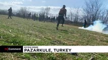 درگیری مرزبانان و پناهجویان در مرز ترکیه و یونان