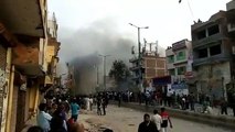 A video from last week. It is shot from opposite Ankit Sharma's street. The mob here is a Hindu mob, chanting Jai Shri Ram.