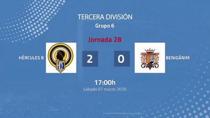 Resumen partido entre Hércules B y Benigànim Jornada 28 Tercera División