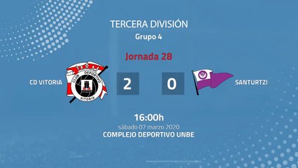 Resumen partido entre CD Vitoria y Santurtzi Jornada 28 Tercera División
