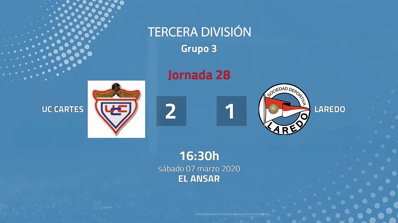 Resumen partido entre UC Cartes y Laredo Jornada 28 Tercera División