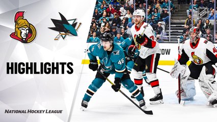 NHL Highlights | Senators @ Sharks 3/7/20