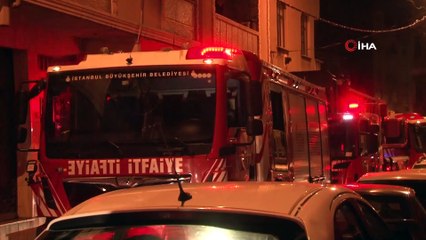 Esenler’de gecekondunun çatısı alev alev yandı