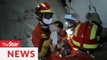 Young child rescued after hotel collapse in east China