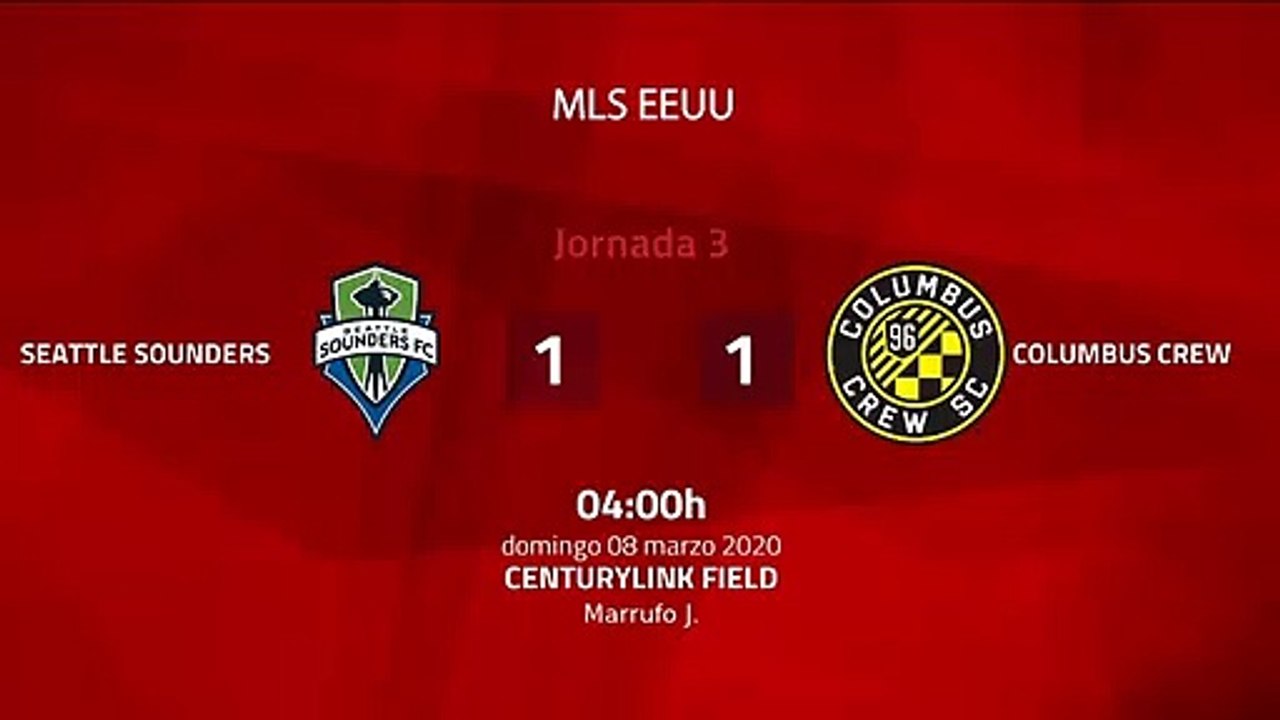 Resumen partido entre Seattle Sounders y Columbus Crew Jornada 3 MLS - Liga USA