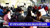 Higit 160 Pinoy na ni-repatriate mula Macau, isinailalim sa home quarantine