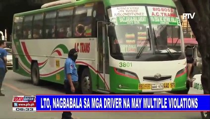 LTO, nagbabala sa mga driver na may multiple violations