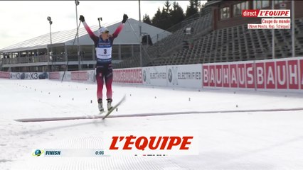 L'arrivée de la mass start remportée par Tiril Eckhoff - Biathlon - CM (F)