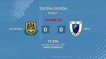 Resumen partido entre Alcorcón B y Parla Jornada 28 Tercera División