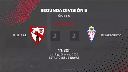 Resumen partido entre Sevilla At. y Villarrobledo Jornada 28 Segunda División B