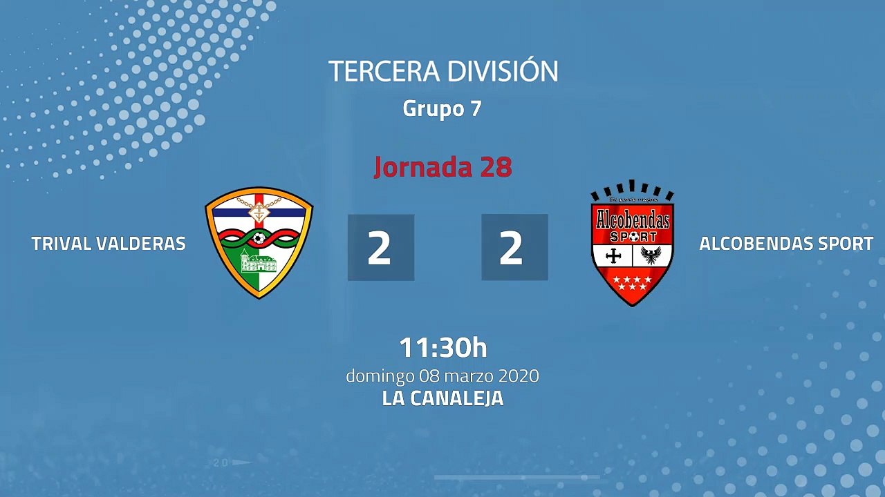 Resumen partido entre Trival Valderas y Alcobendas Sport Jornada 28 Tercera División