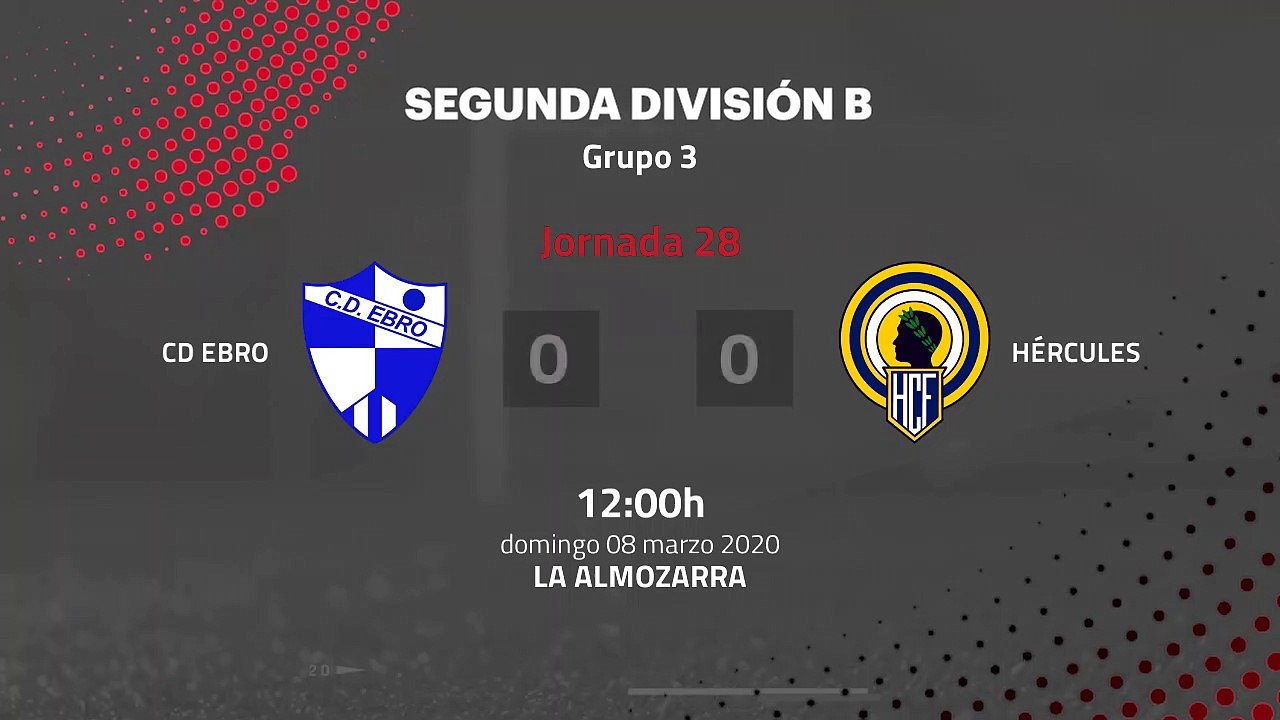 Resumen partido entre CD Ebro y Hércules Jornada 28 Segunda División B