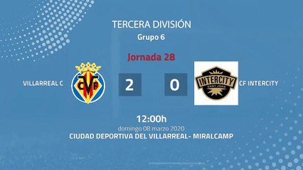 Resumen partido entre Villarreal C y CF Intercity Jornada 28 Tercera División