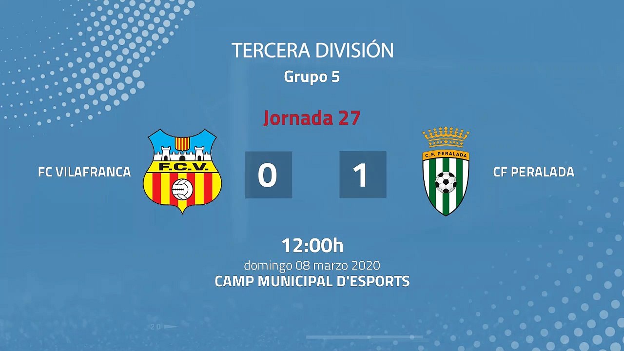 Resumen partido entre FC Vilafranca y CF Peralada Jornada 27 Tercera División