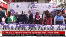 İSTANBUL-Kadınlar Günü'nde Bağcılar sokakları sümbül koktu