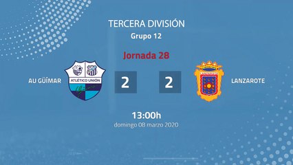 Resumen partido entre AU Güímar y Lanzarote Jornada 28 Tercera División