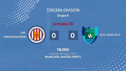 Resumen partido entre UDC Torredonjimeno y CD El Ejido 2012 Jornada 29 Tercera División