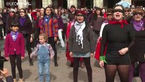 'Un violador en tu camino', himno feminista mundial que suena en Madrid