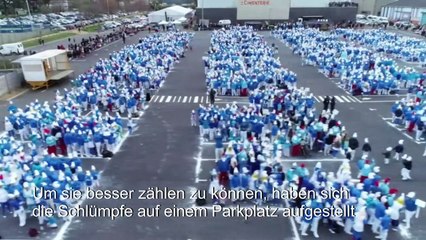 3500 Schlümpfe: Franzosen brechen Rekord aus Deutschland