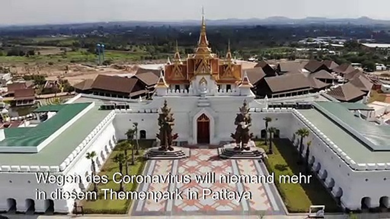 Wegen Corona - Freizeitpark in Thailand menschenleer
