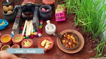 Mini Chole Kulche | Tiny Kulcha Making | Mini Chole Kulche Cooking | Chole Kulche | Mini Food Recipe