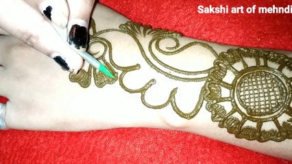 सिंपल अरेबिक शेडेड हीना मेहंदी डिजाइन how to draw simple arebic stylish mehndi design