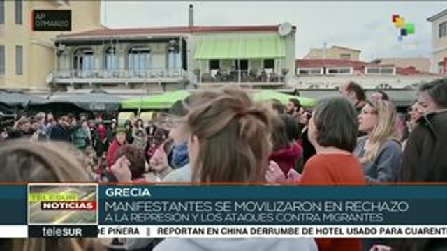 Ciudadanos griegos rechazan agresiones y represión contra migrantes