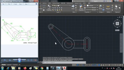 autocad tutorial untuk drafter 2d - latihan 4
