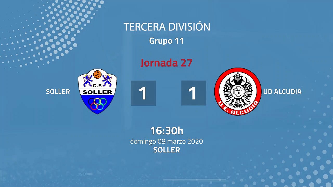Resumen partido entre Soller y UD Alcudia Jornada 27 Tercera División