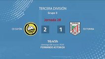 Resumen partido entre CD Cayón y SD Torina Jornada 28 Tercera División