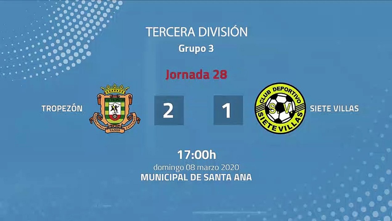 Resumen partido entre Tropezón y Siete Villas Jornada 28 Tercera División
