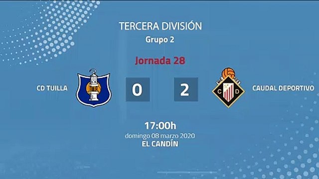 Resumen partido entre CD Tuilla y Caudal Deportivo Jornada 28 Tercera División