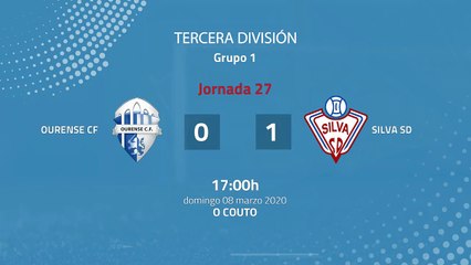 Resumen partido entre Ourense CF y Silva SD Jornada 27 Tercera División