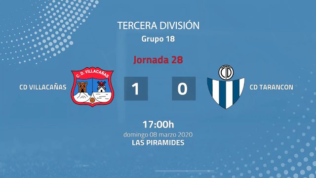 Resumen partido entre CD Villacañas y CD Tarancon Jornada 28 Tercera División